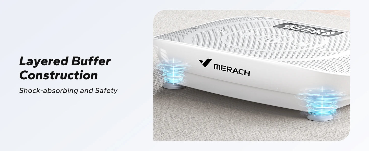 MERACH Vibration Plate Exercise Machine Whole Body Workout Power Vibrate Fitness Platform Vibration Plate Weight Loss & Shaping