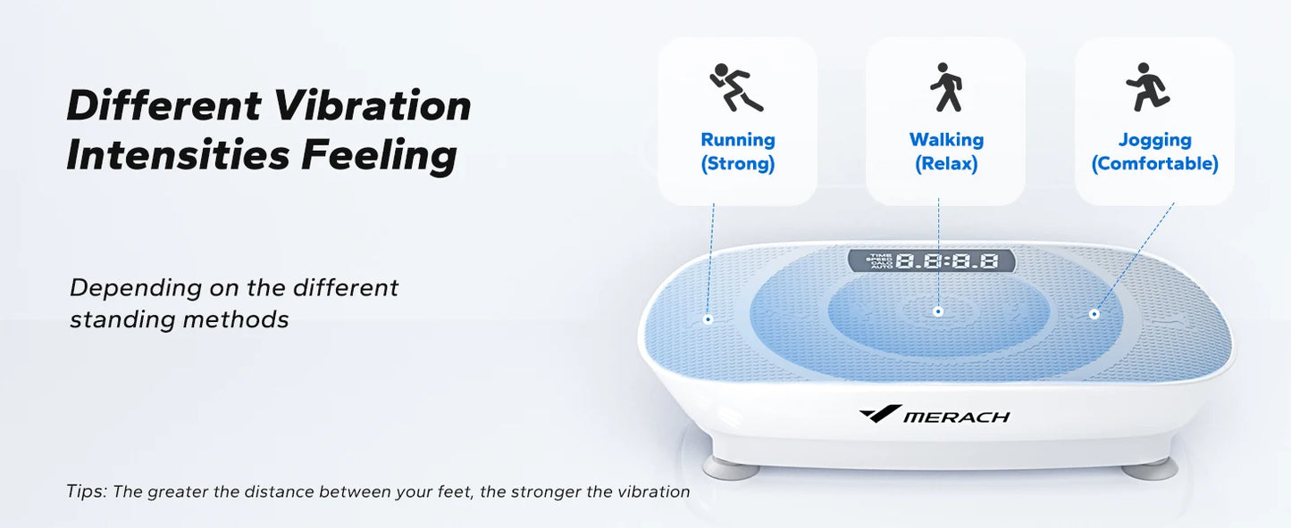 MERACH Vibration Plate Exercise Machine Whole Body Workout Power Vibrate Fitness Platform Vibration Plate Weight Loss & Shaping