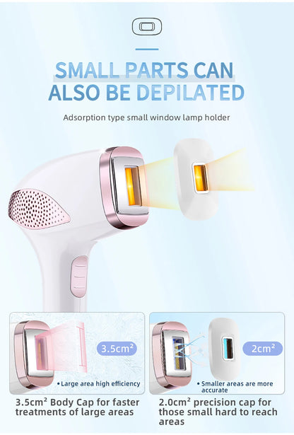 MLAY T4 IPL Laser Handheld Hair Removal Machine Ice Cool Permanent Face Body Bikini Epilator with 500000 Shots for Home Use
