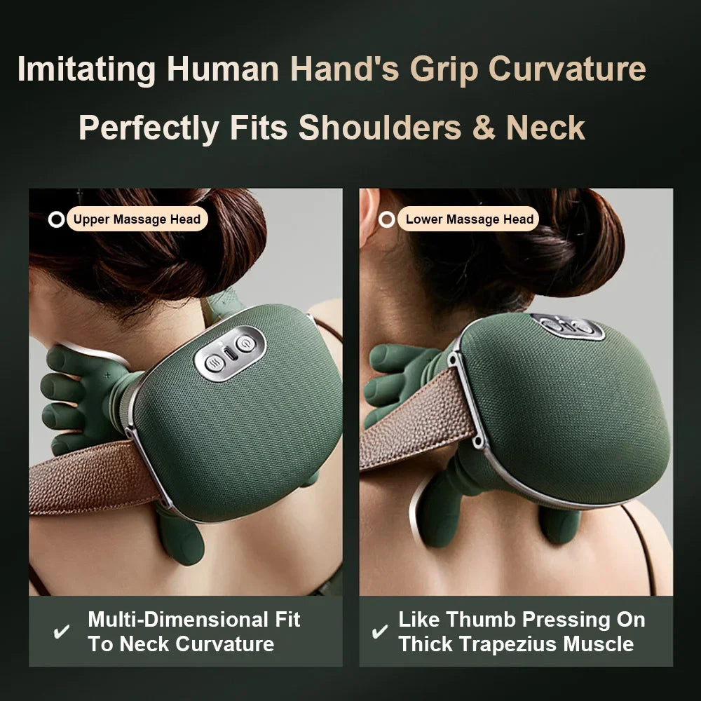 Wireless Heated Shiatsu Neck & Shoulder Massager