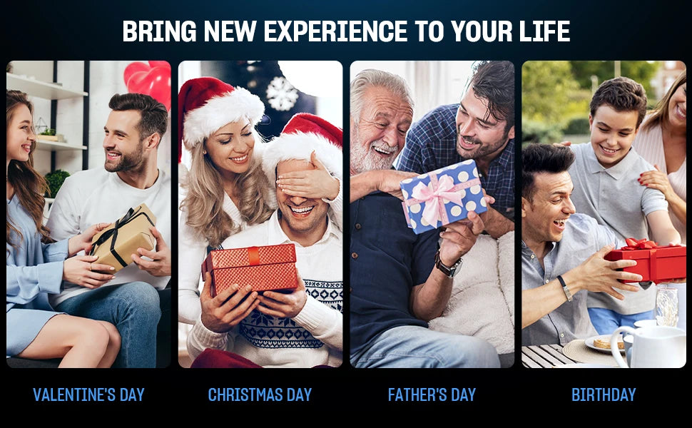 SEJOY 6-in-1 Multifunctional  7D Head Shavers for Bald Men Electric Razor with Nose Hair Trimmer Waterproof Mens Grooming Kit